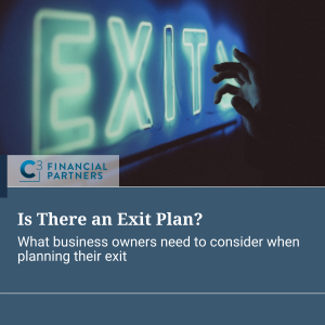 exit sign in blue neon